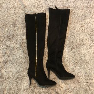 Black Thigh High Boots